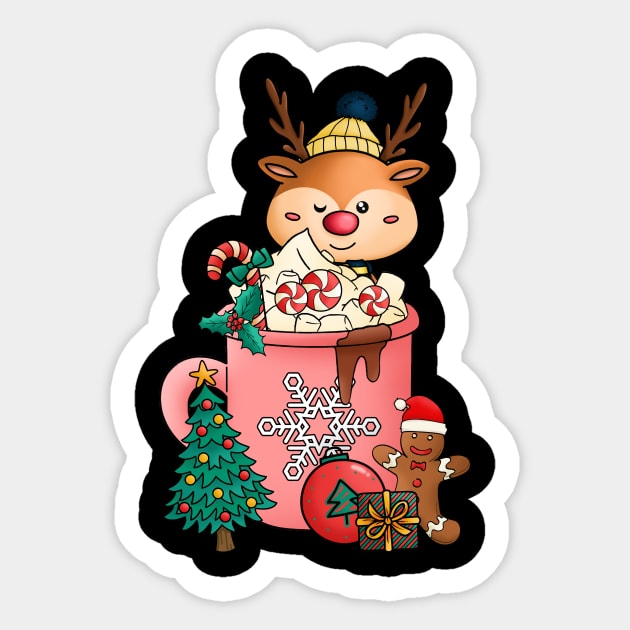 Cute and Lovely Animals with Christmas Vibes Sticker by Gomqes